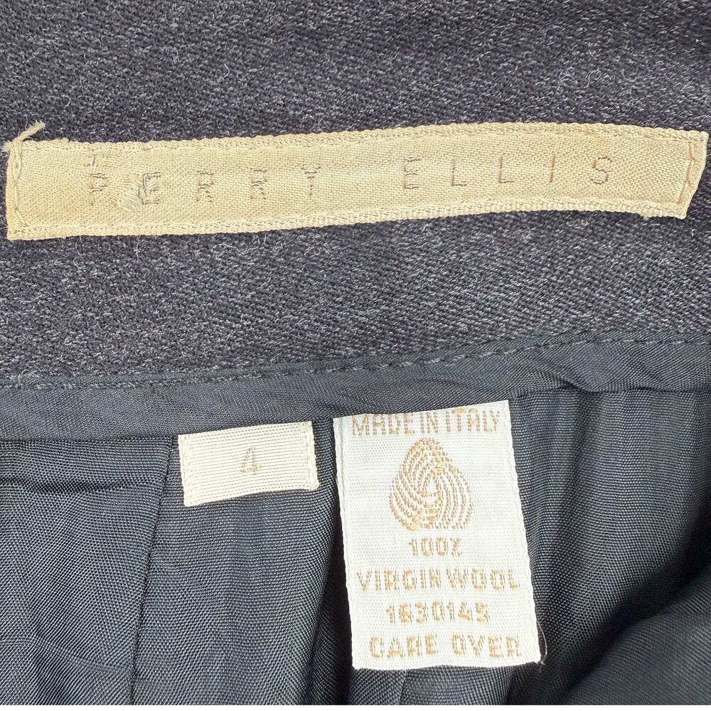 Vintage 70s-80s Perry Ellis 100% Virgin Wool Maxi Skirt Italian Made Tailored 4 - Picture 2 of 7